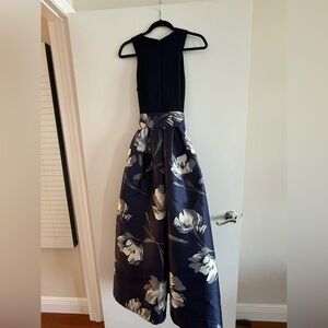 Eliza J Navy and White Floral Maxi Dress